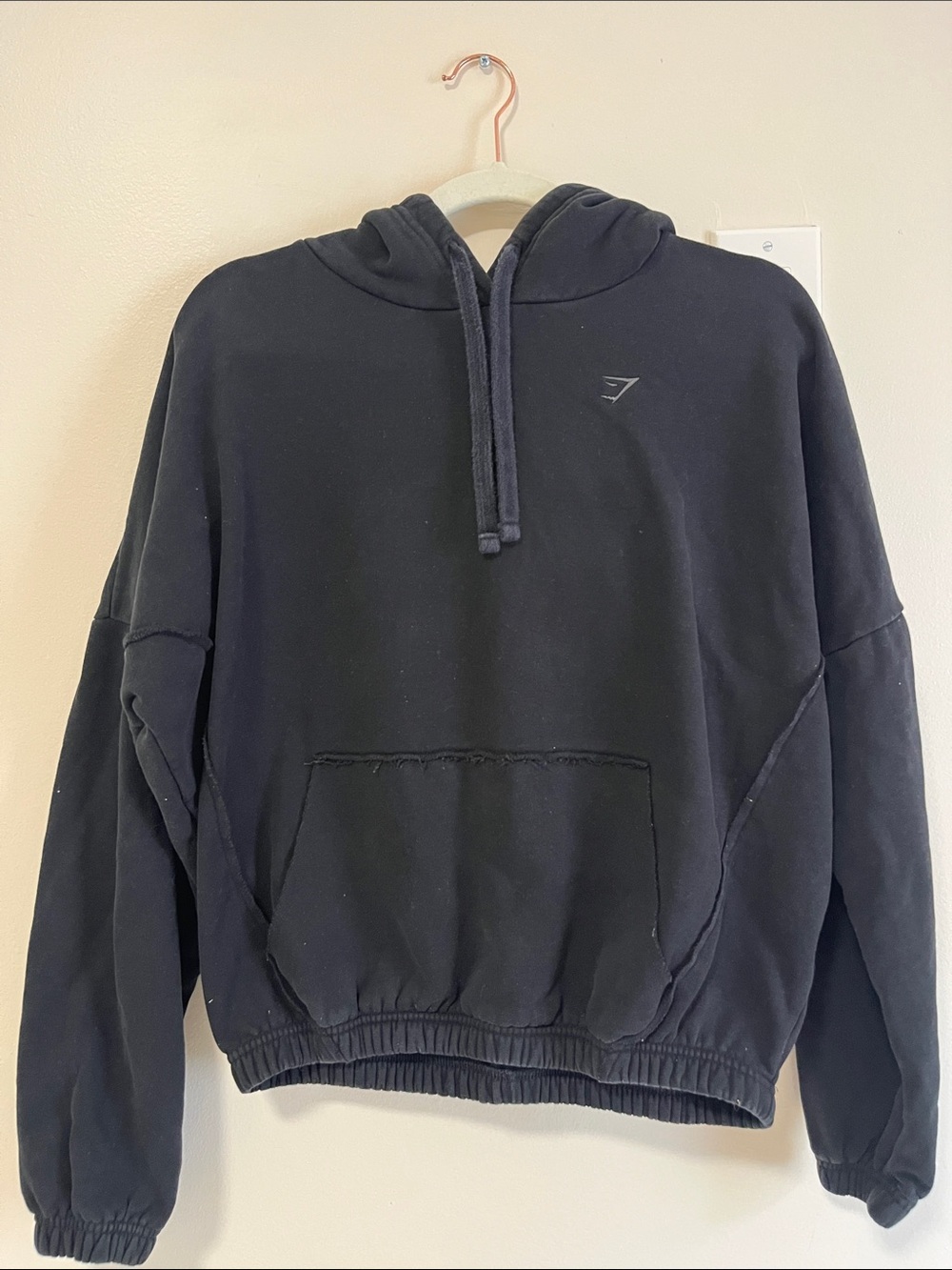 Gymshark Black Oversized Pullover Hoodie